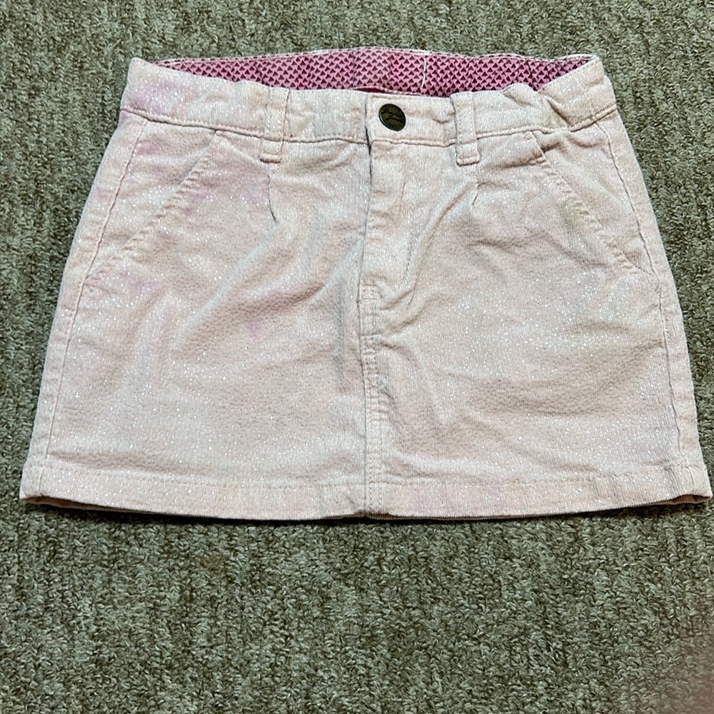 H&M Girls Pink Sparkly Skirt With Adjustable Waist - size 7-8